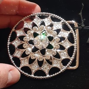 Carlton Crystal Bling Large Belt Buckle New